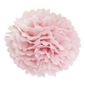 Vaaleanpunainen paperikukka (pom pom) Ø 40 cm