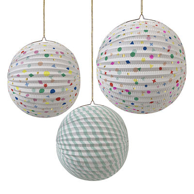 Confetti neon paperilyhtylajitelma (3 kpl)
