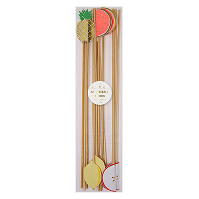 Hedelmät pitkät coctail -tikut (12 kpl)