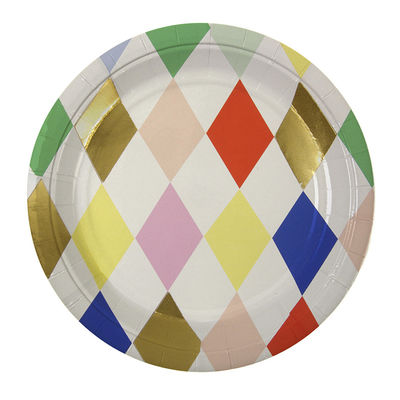 Harlekiini pienet paperilautaset (8 kpl)