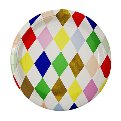 Harlekiini paperilautanen, iso (8 kpl)