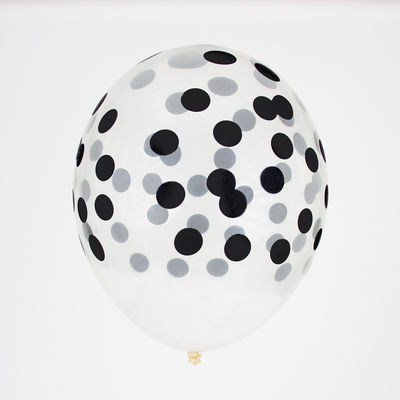 Ilmapallo mustalla confetti-painatuksella (5 kpl)
